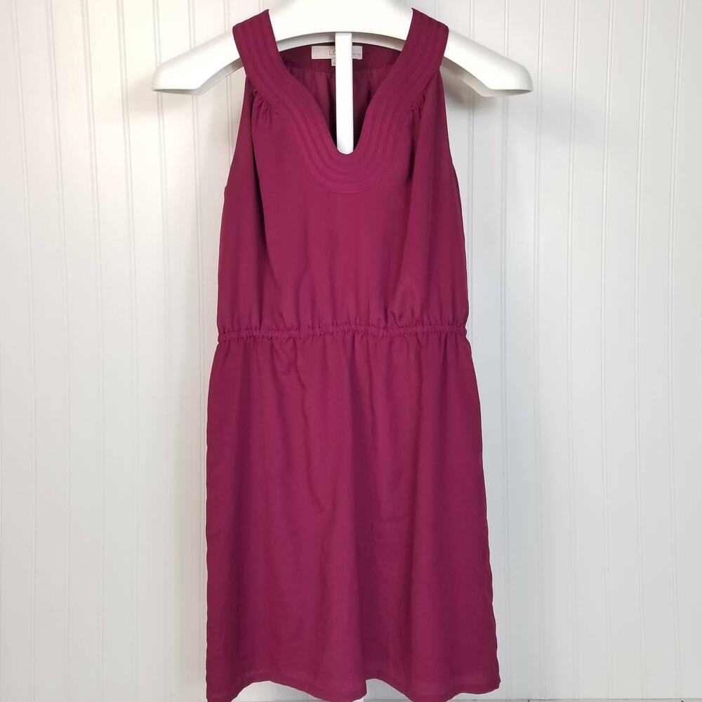 Loft Sleeveless‎ Dress Embellished Neckline 6P